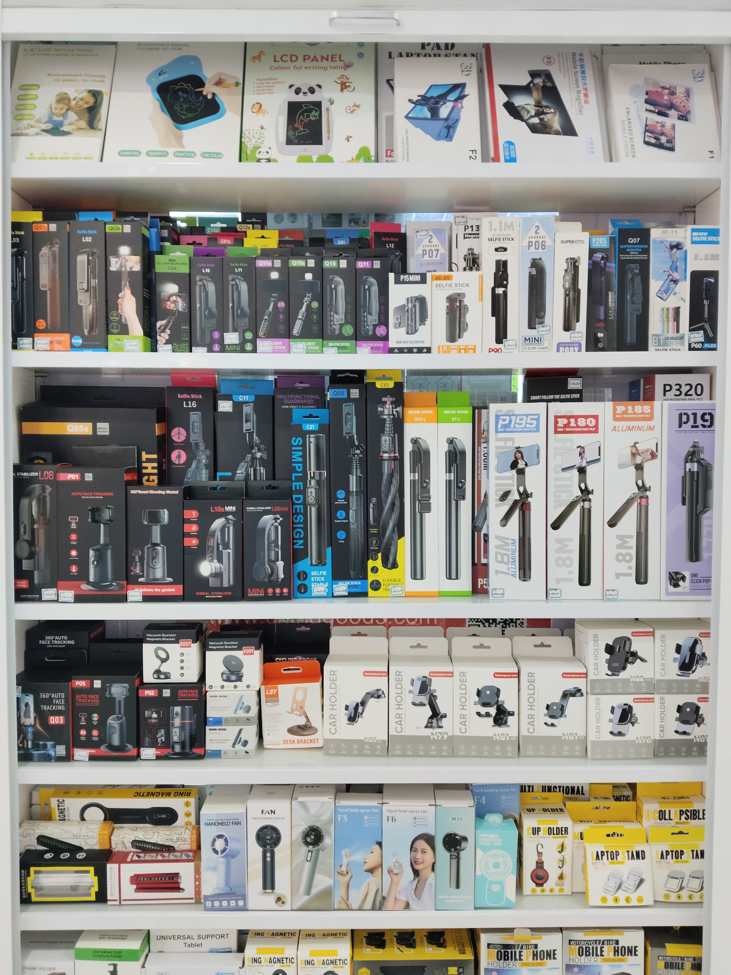 Electronics product inspection on shelves
